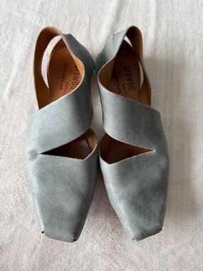 CYDWOQ Courtyard Vintage Shoe Grey Leather Handmade USA